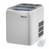 Costway Portable Countertop Ice Maker Machine 44Lbs/24H Self-Clean w/Scoop Silver