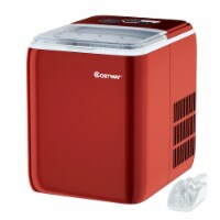 Costway Portable Countertop Ice Maker Machine 44Lbs/24H Self-Clean w/Scoop Red