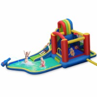 Costway Inflatable Kid Bounce House Slide Climbing Splash Pool Jumping Castle Without Blower