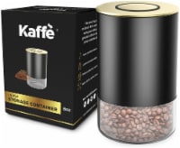 Glass Storage Coffee Container by Kaffe - BPA Free Stainless Steel with Airtight Lid (8oz)