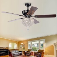 Warehouse of Tiffany CFL-8176REMO-CH 52 in. Taliko Indoor Remote Controlled Ceiling Fan with