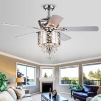 Warehouse of Tiffany CFL-8335REMO 52 in. Garvey Indoor Remote Controlled Ceiling Fan with Lig