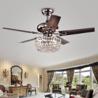 Warehouse of Tiffany CFL-8110REMO-CH 43 in. Angel Indoor Remote Controlled Ceiling Fan with L
