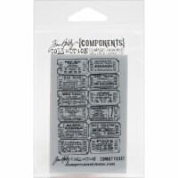 Tim Holtz Cling Stamp 2.5 X3.5 -Ticket
