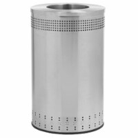 Commercial Zone Products 782329 Imprinted 45 Gallon Stainless Steel Trash Can