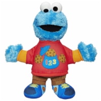 Playskool Sesame Street Talking 123 Cookie Monster Plush Counts Sings Hasbro