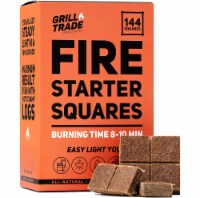 Grill Trade Fire Starter Squares 144 - Easy BBQ Grill, Camping, Wood Stove, Smoker Lighting