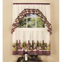 Chardonnay - Tier & Swag Set - 57 in. x 36 in. Tier Pair-57 in. x 30 in. Swag