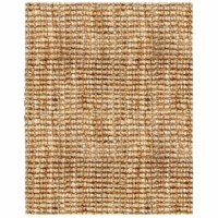 10x14 ANDES Natural Boucle Hand Spun Jute Rug  Tucked Ends
