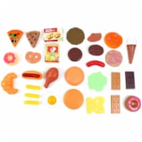 Fast Food & Dessert Play Food Cooking Set for Kids - 30 Pieces