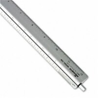 Adjustable Triangular Scale Aluminum Architects Ruler- 12&amp;quot;- Silver