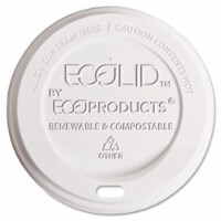 Eco-Products, Inc. Hot Cup Lid, 8oz, Translucent, 800/Carton
