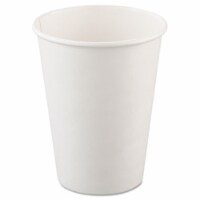 Single-Sided Poly Paper Hot Cups, 12oz, White, 50/Bag, 20 Bags/Carton
