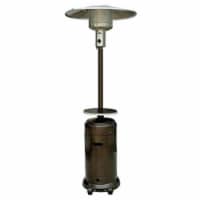 87 in. Tall Hammered Bronze Patio Heater With Table