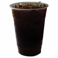 Compostable Corn Clear Plastic Cups  9 Oz  Clear/Green Stripe  50/Bags  1000/CT