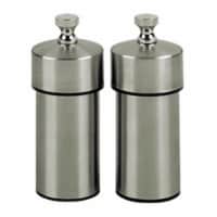 4 Inch - 10cm FuturaBrushed Stainless Pepper Mill Salt Mill Set