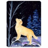 Starry Night Golden Retriever Mouse Pad