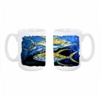 Fish - Tuna Tuna Blue Dishwasher Safe Microwavable Ceramic Coffee Mug 15 oz.