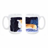 Starry Night Corgi Dishwasher Safe Microwavable Ceramic Coffee Mug 15 oz.