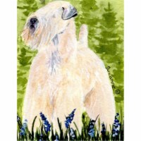 Wheaten Terrier Soft Coated Canvas Flag - House Size, 28 x 40 in.