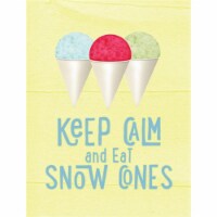Keep Calm And Eat Snow Cones Flag Garden Size