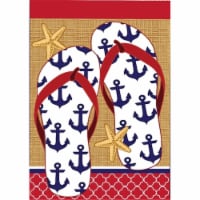 Burlap Anchor Flips Flag, Large