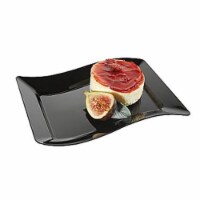 Black Rectangle Dessert Plate
