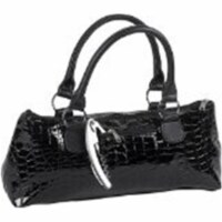 Black Croc Wine Clutch