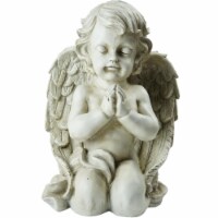 13.5 in. Kneeling Praying Cherub Angel Religious Outdoor Garden Statue