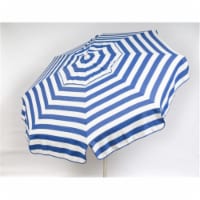 Italian 6 ft. Umbrella Acrylic Stripes Blue And White - Patio Pole