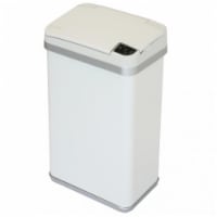 4 Gallon Multifunction Sensor Trash Can Matte Finish Pearl White