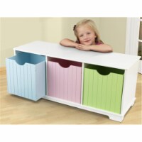 Pastel Nantucket Storage Bench