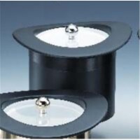 Top Hats Black with Black 3 Quart Ice Bucket with Band and Lucite Cover