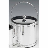 Mylar Polished Chrome 3 Quart. Ice Bucket with Bale Handle  Bands and Metal Cover