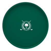 Kasualware 14 in. Round Serving Tray Green Golf