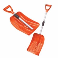 Car And Trunk Shovel With Collapsible Aluminum Handle - Orange