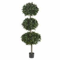 Silk 69 in. Sweet Bay Triple Ball Tree