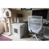 EHLB002-04 Habitat N Home Espresso Jumbo Litter Loo End Table - Antique White