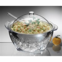 Iced Salad with Acrylic Dome Lid Salad Servers