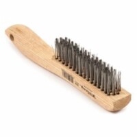 Industries Inc 70520 Wire Scratch Brush, Stainless Steel With Wood Shoe Handle