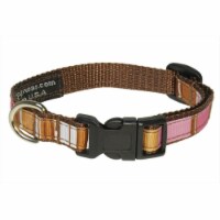 STRIPE-BROWN-MULTI1-C Stripe Dog Collar, Brown - Extra Small