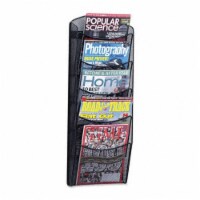 5 Pocket Onyx Magazine Rack in Black