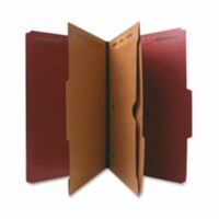 Classification Folder- Two-Pocket- .4 Cut- Letter- Red