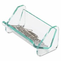 Paper Clip Holder&#44; 3.88 in. x 2.5 in. x 1.88 in.&#44; Clear-Green