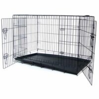 Group - Small Animal Cage with Double Doors - Black - 48 x 27 x 31 Inches