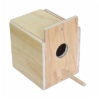 Wooden Nest Box For Outside Mount With Dowel, Small