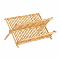 16.5 x 13 in. Dish Drying Rack Bamboo, Brown