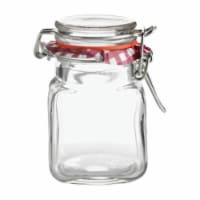 Glass Clip Top Square Spice Jar  2 oz - pack of 12