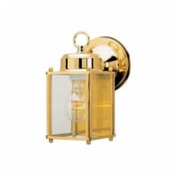 66936 4.12 in. Long Polished Brass Outdoor Wall Lantern Fixture