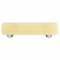 Marzipan Striker Rectangle Glass Cabinet Pull - Aluminum Post